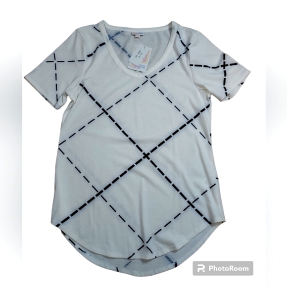 Lularoe Iris  NWT black and white tunic top XS - Picture 1 of 8